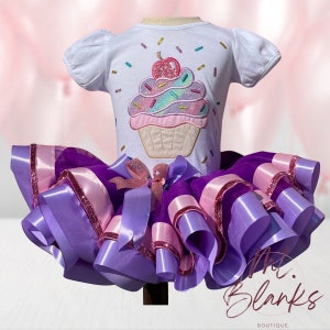 Cupcake Tutu Outfit: Embroidered Shirt, Party Outfit