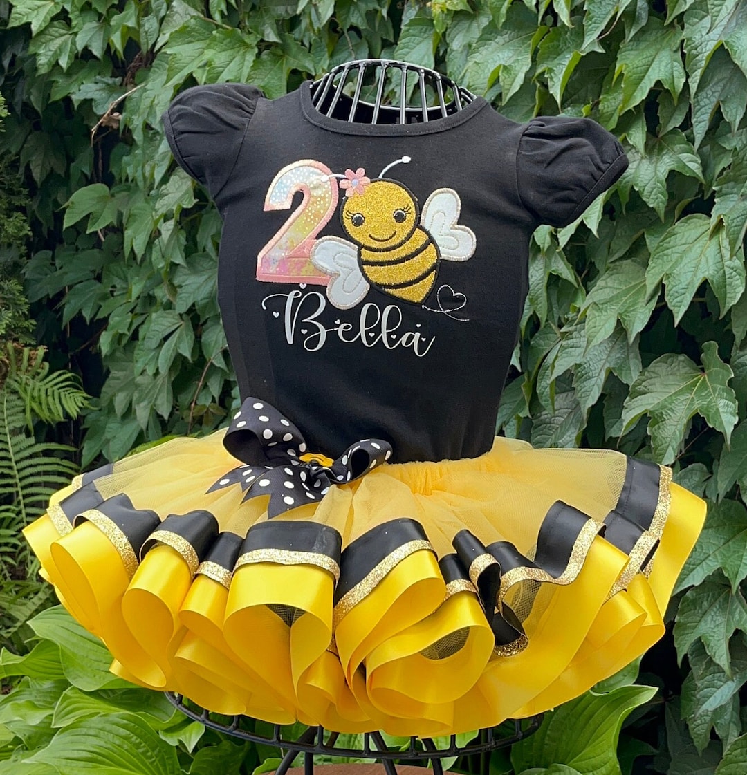 Amscan Bumblebee Fairy Tutu For Kids - Yellow & Black Tulle Costume Skirt - View #5