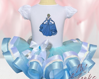 Princess shirt, Princess tutu, tutu, princess outfit, Princess birthday, embroidered, custom made, ribbon tutu, fluffy tutu,