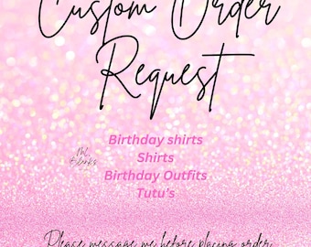 Custom Birthday Outfit: Embroidered Shirt, Tutu, Anklets