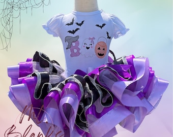 BOO Halloween Tutu Outfit: Spider, Bat & Pumpkin