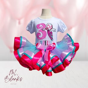 Spider Hero Birthday Tutu Outfit: Girls Fashion Shirt