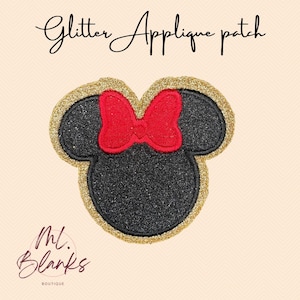 Toppe ricamate personalizzate con la testa di Minnie