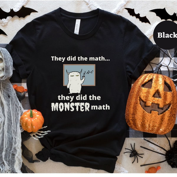 Halloween Teacher Shirt, Funny Halloween Shirt, Teacher T shirts, Halloween Shirts, Halloween Teacher Gift, Happy Halloween, Monster Math