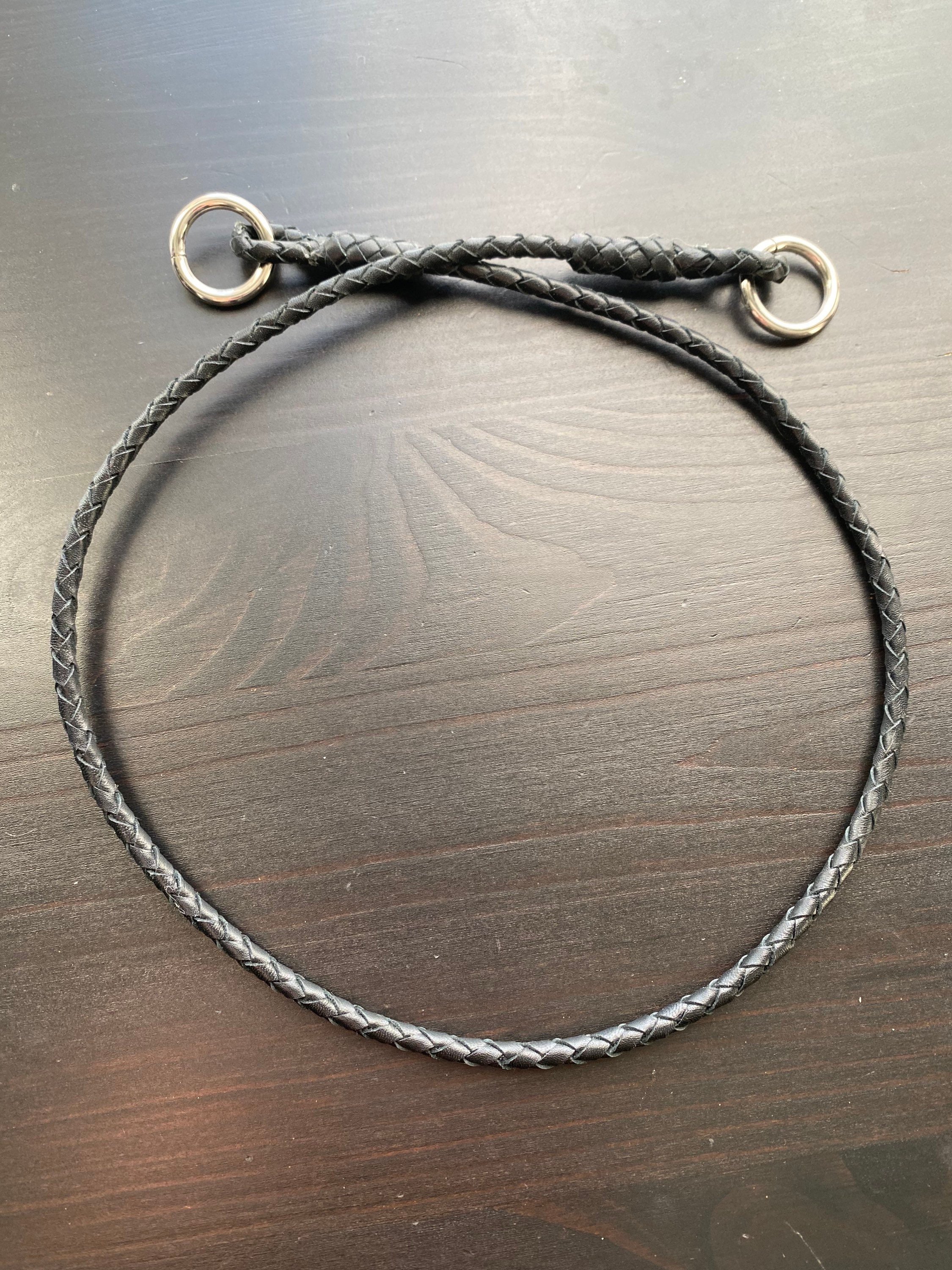 Braided Kangaroo Leather Lace Dog Show Slip Collar