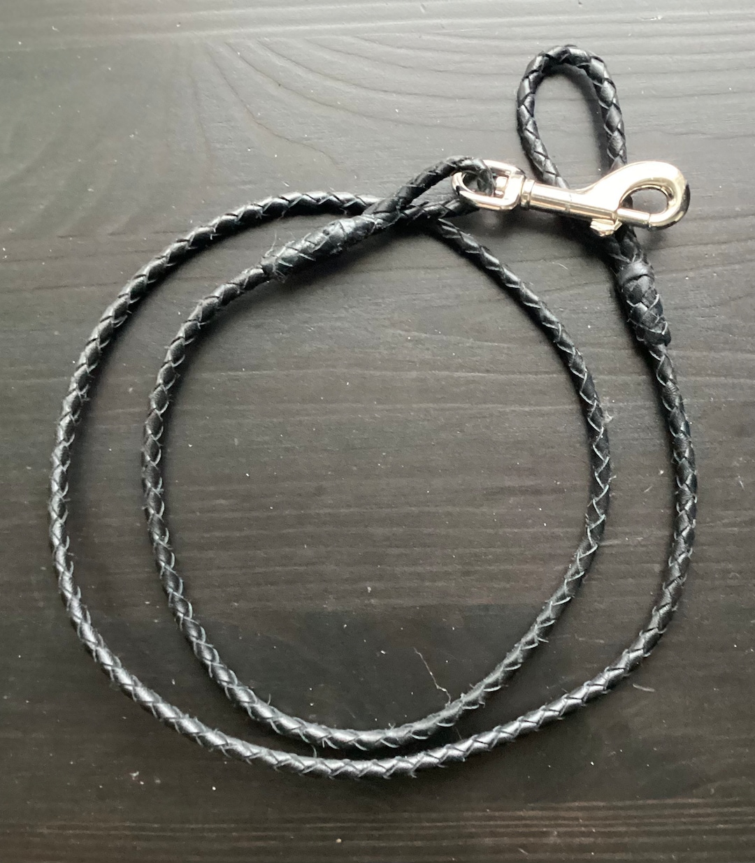 Black Braided Kangaroo Leather Dog Show Lead Etsy