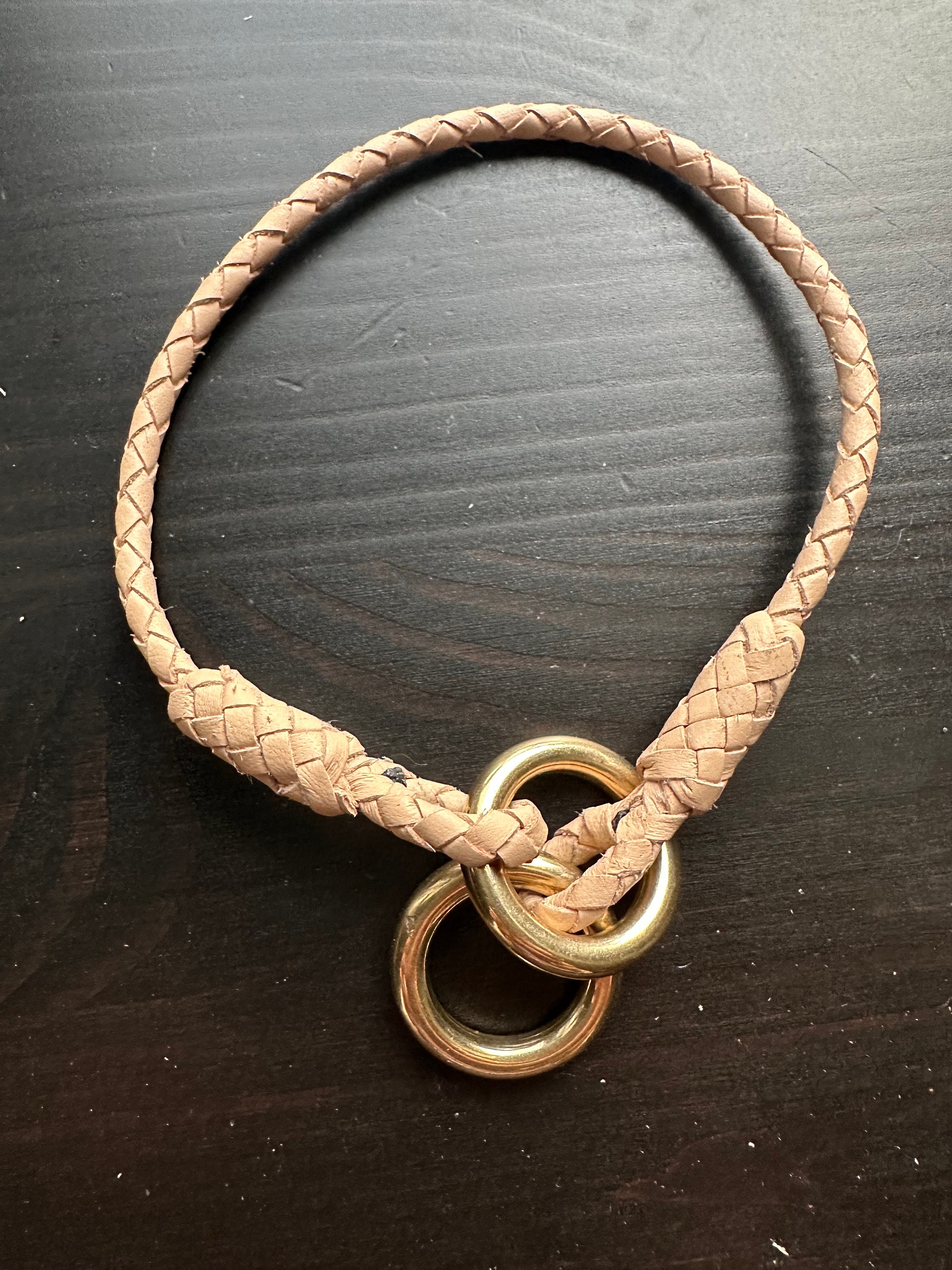 Braided Kangaroo Leather Lace Dog Show Slip Collar Etsy