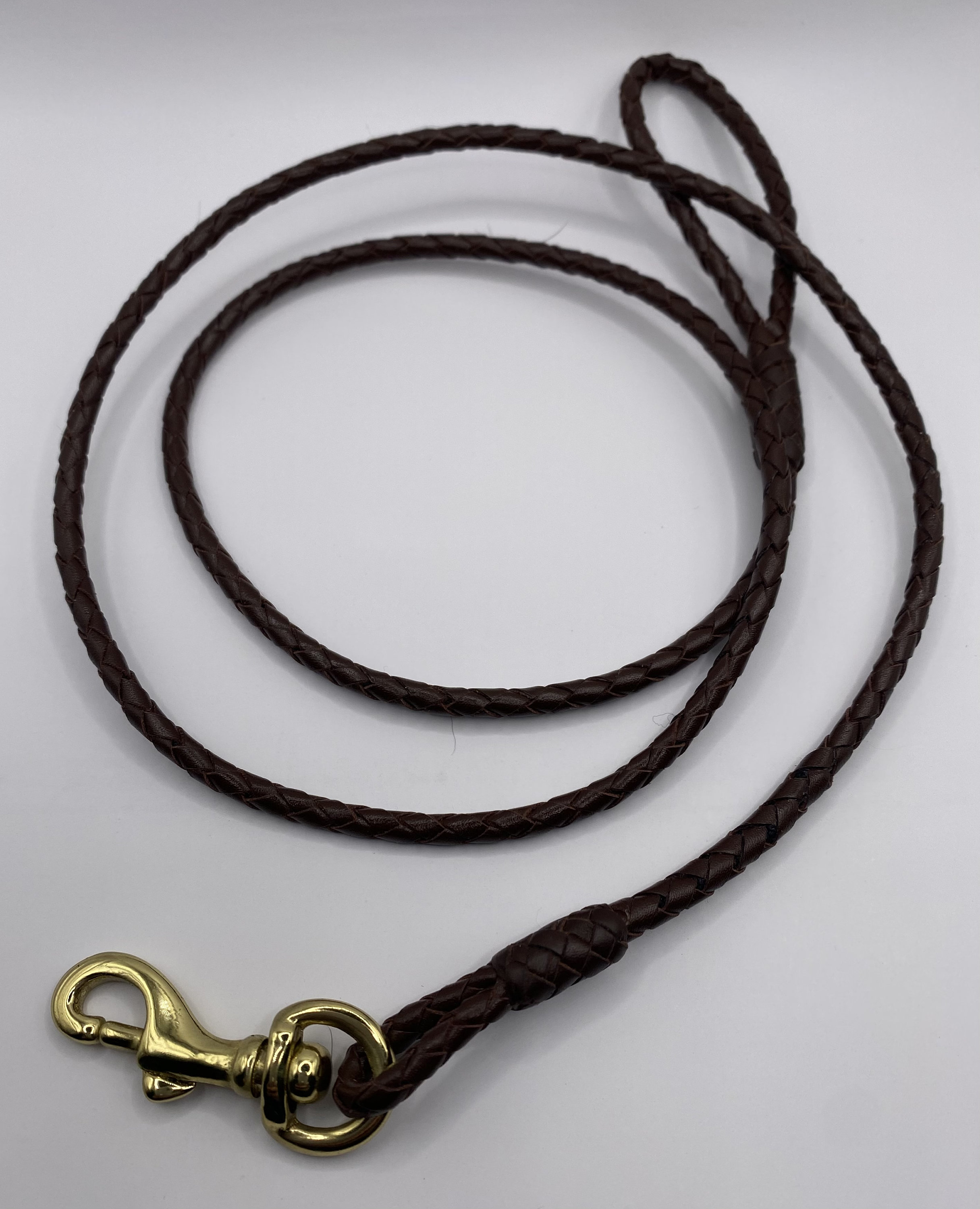 Brown Braided Kangaroo Leather Dog Show Lead Etsy