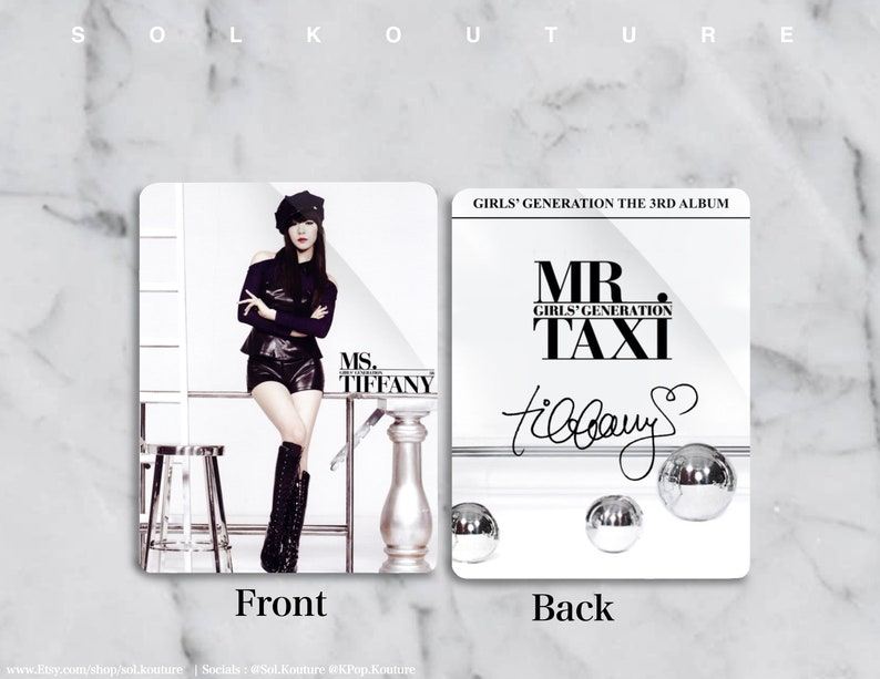 Girls Generation Mr. Taxi Photocards Freebies Included Tiffany 1PC