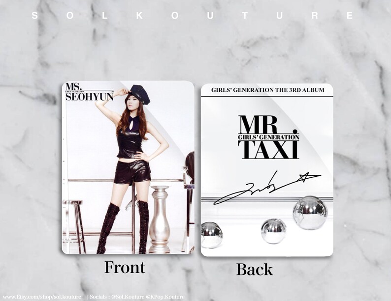 Girls Generation Mr. Taxi Photocards Freebies Included Seohyun 1PC