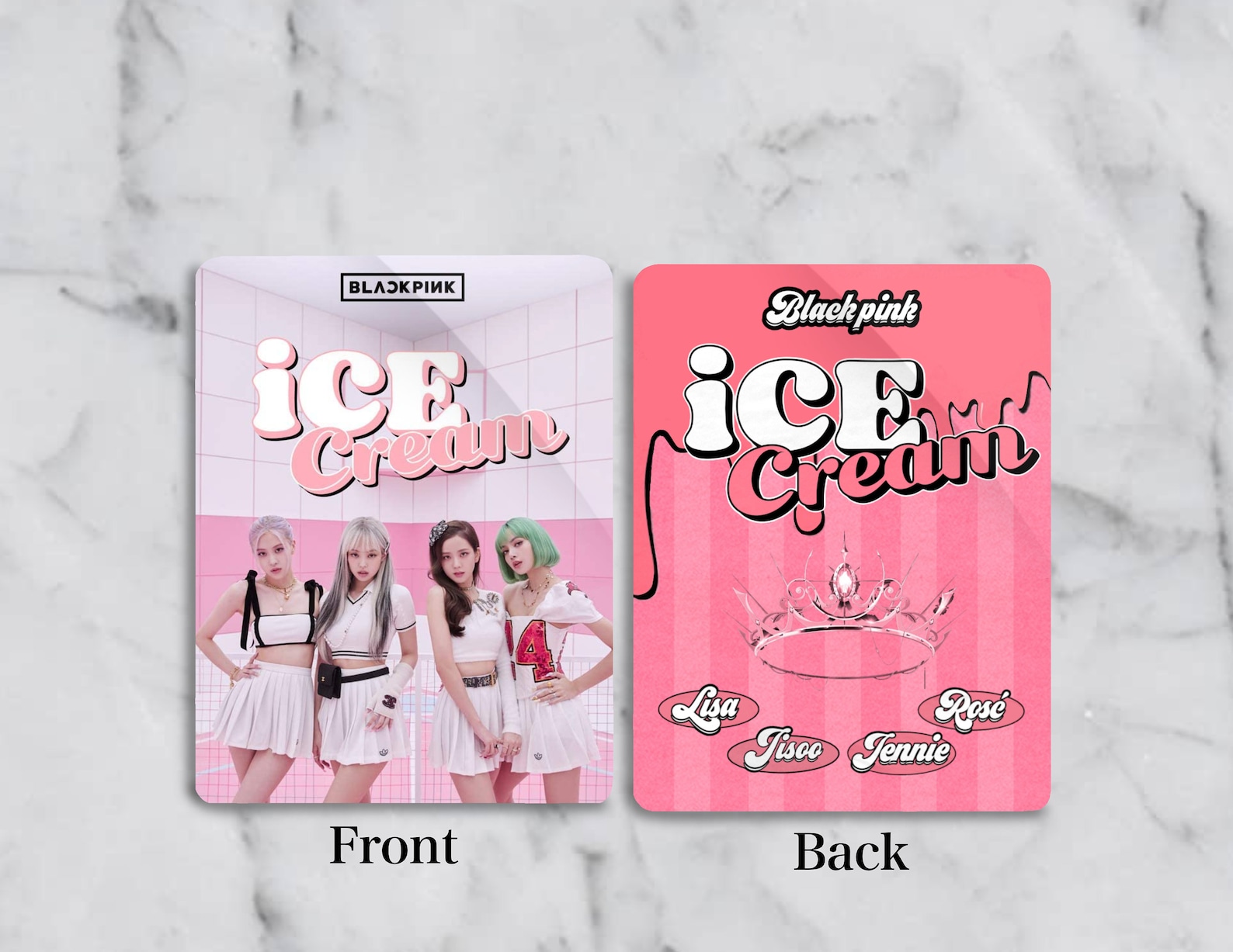 Blackpink Ice Cream the Album Photocards With Freebies Etsy