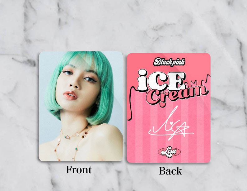 Blackpink Ice Cream the Album Photocards With Freebies Etsy
