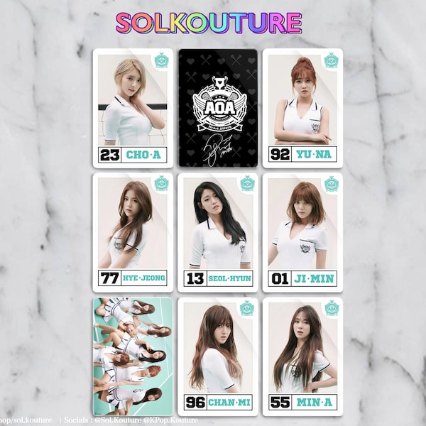 AOA | Heart Attack | Black Version | KPop Photocards | Ace of Angels IDs | Freebies Included
