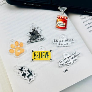 Kindle Charm, Phone Charm, USB Charm, Kindle Accessories, Phone Accessories, Mini Keychain Charm, Bookish Merch, Bookish Gifts, Dust Plug