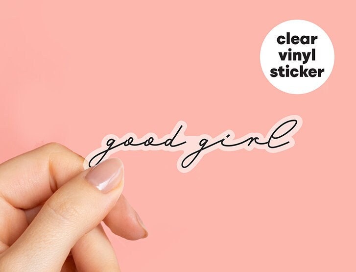 good girl clear vinyl sticker, Kindle Sticker, stickers for tablet, book lover sticker, reading sticker,tumbler sticker,water bottle sticker