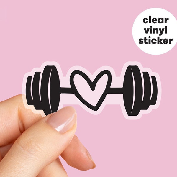 Fitness weights clear vinyl sticker, Laptop stickers, Funny stickers, Water bottle sticker, Gym sticker, Workout Stickers, Tumbler sticker