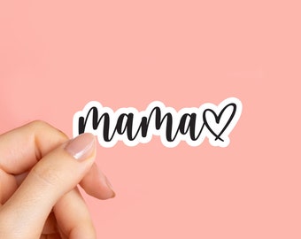 Mama Heart laptop stickers, funny stickers, sarcasm laptop decals, shenanigan tumbler sticker, water bottle sticker, Kindle Sticker