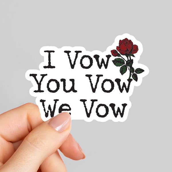 I Vow.You Vow.We Vow.Sticker, Kindle Stickers, Waterproof Sticker, Book Club Vinyl Sticker, Booktok, Ryat, The Ritual Dark Romance Book