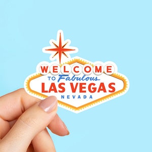 Las Vegas Stickers, Nevada Stickers, Travel Stickers, Vinyl stickers, Aesthetic stickers, Water bottle sticker, Laptop sticker image 1