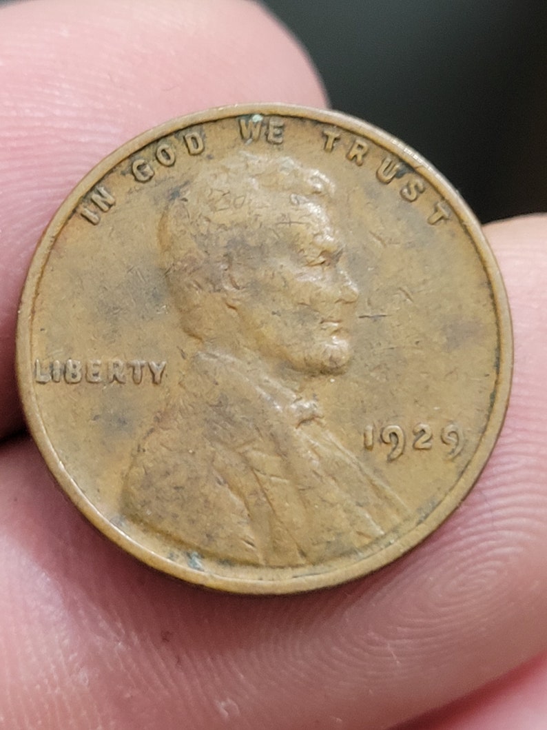 1929 Lincoln Wheat Penny, No Mint Mark, 1 One Cent Etsy