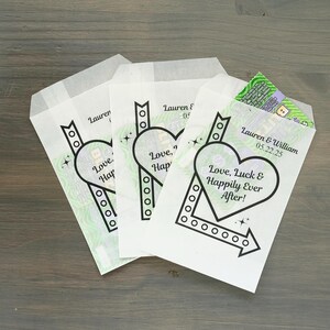 Sacs de cadeaux de mariage Lotto, chance, amour, sacs de loterie Happily Ever After, billet de loto cadeau de noce, sacs de mariage à gratter uniquement