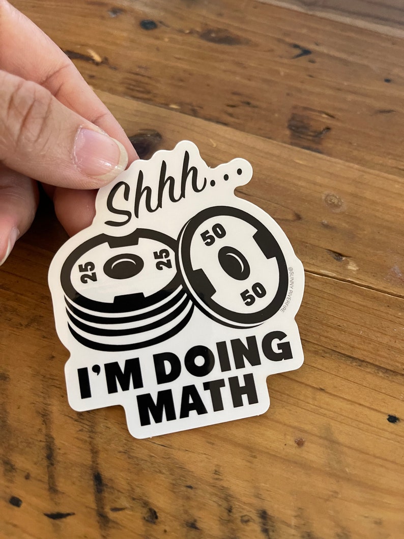 Shh..im Doing Math & Assault Bike Sticker Bundle Barbell - Etsy