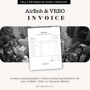Invoice Airbnb Host customized in Canva, Airbnb template, rental guidebook, Airbnb host, Airbnb checklist, Airbnb Welcome, Vrbo Host