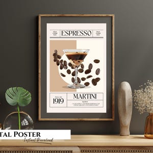 Espresso Martini,Espresso Martini Druck,Espresso Martini Kunst,Espresso Martini Poster,Espresso Martini Wandkunst,Martini Geschenke,Unterzeichnung Getränk
