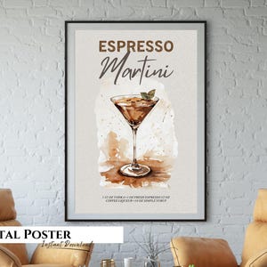 Espresso Martini,Espresso Martini Druck,Espresso Martini Kunst,Espresso Martini Poster,Espresso Martini Wandkunst,Martini Geschenke,Unterzeichnung Getränk
