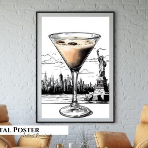Espresso Martini,Espresso Martini Druck,Espresso Martini Kunst,Espresso Martini Poster,Espresso Martini Wandkunst,Martini Geschenke,Unterzeichnung Getränk