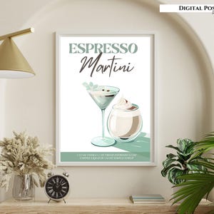 Espresso Martini,Espresso Martini Druck,Espresso Martini Kunst,Espresso Martini Poster,Espresso Martini Wandkunst,Martini Geschenke,Unterzeichnung Getränk
