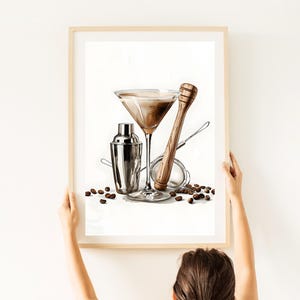 Espresso Martini,Espresso Martini Druck,Espresso Martini Kunst,Espresso Martini Poster,Espresso Martini Wandkunst,Martini Geschenke,Unterzeichnung Getränk