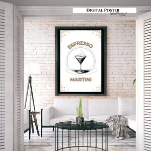 Espresso Martini,Espresso Martini Druck,Espresso Martini Kunst,Espresso Martini Poster,Espresso Martini Wandkunst,Martini Geschenke,Unterzeichnung Getränk