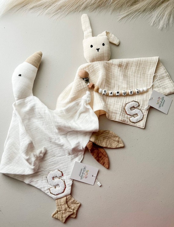 Custom Personalized Comfort Blanket With Plush Initial Letter Unique Baby Gift With Name Personalization. Etsy