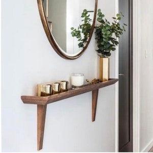Floating Shelf Wooden Shelf Narrow Shelf With Lip Modern Shelf Kitchen Shelves Hallway Decor Entry Way Shelf Mid century Etsy