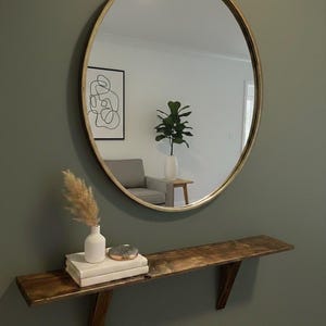Handmade Pine Floating Shelf: Rustic Wall Decor