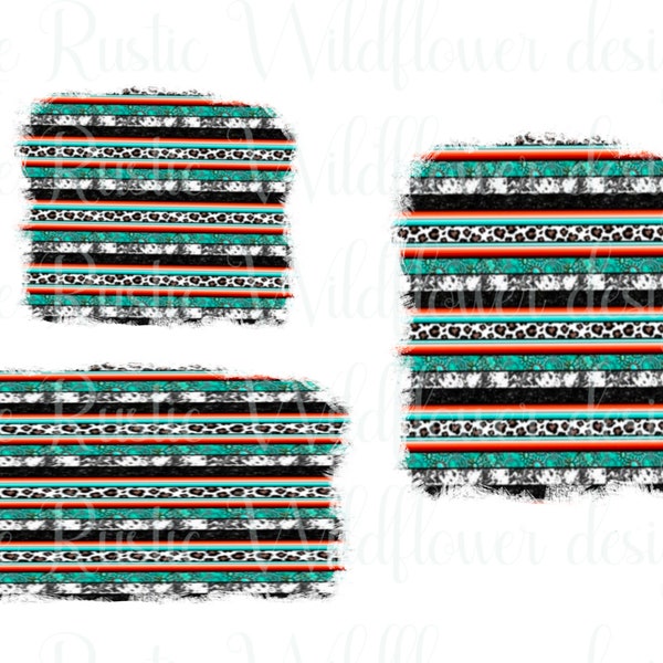 Serape and cheetah patches png