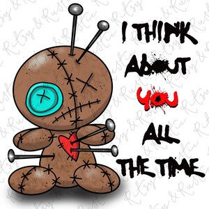 I Think About You All the Time - Sublimation Design Downloads - PNG Druckdatei für Sublimation oder Druck - Digitaler Download - Datei digital