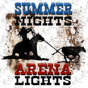 Summer Nights Arena Lights- Red & Blue - Sublimation Design Downloads - PNG Print File for Sublimation Or Print - Digital Download