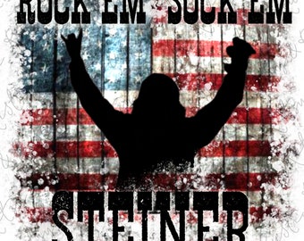 Rockem Sockem Steiner - Bronc Rider - Digital Download, Sublimation Design - PNG - Print File for Sublimation or Print