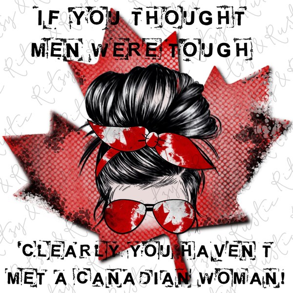 Canadian Woman  - Sublimation Design Downloads - PNG Print File for Sublimation Or Print - Digital Download - File Digital