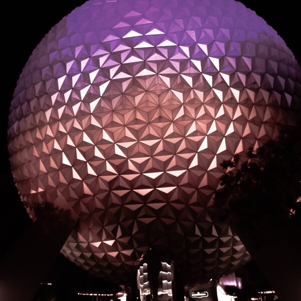 Vintage Edited spaceship earth Single 8x10 Photo Digital Download