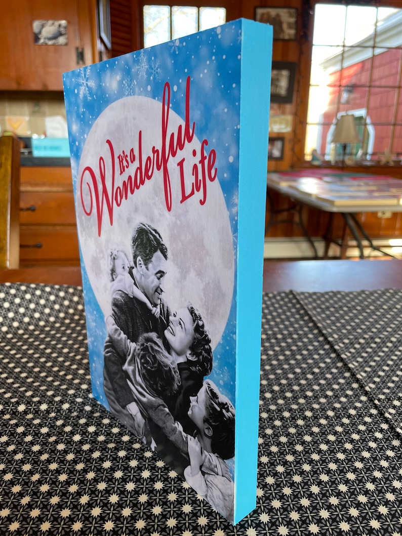It's A Wonderful Life Movie Poster Handmade With Pine Wood - Etsy