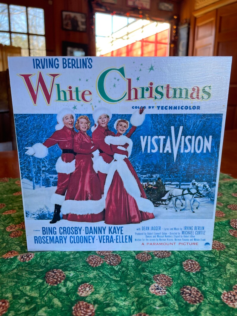 White Christmas Movie Poster With Fun Image of the Cast Etsy