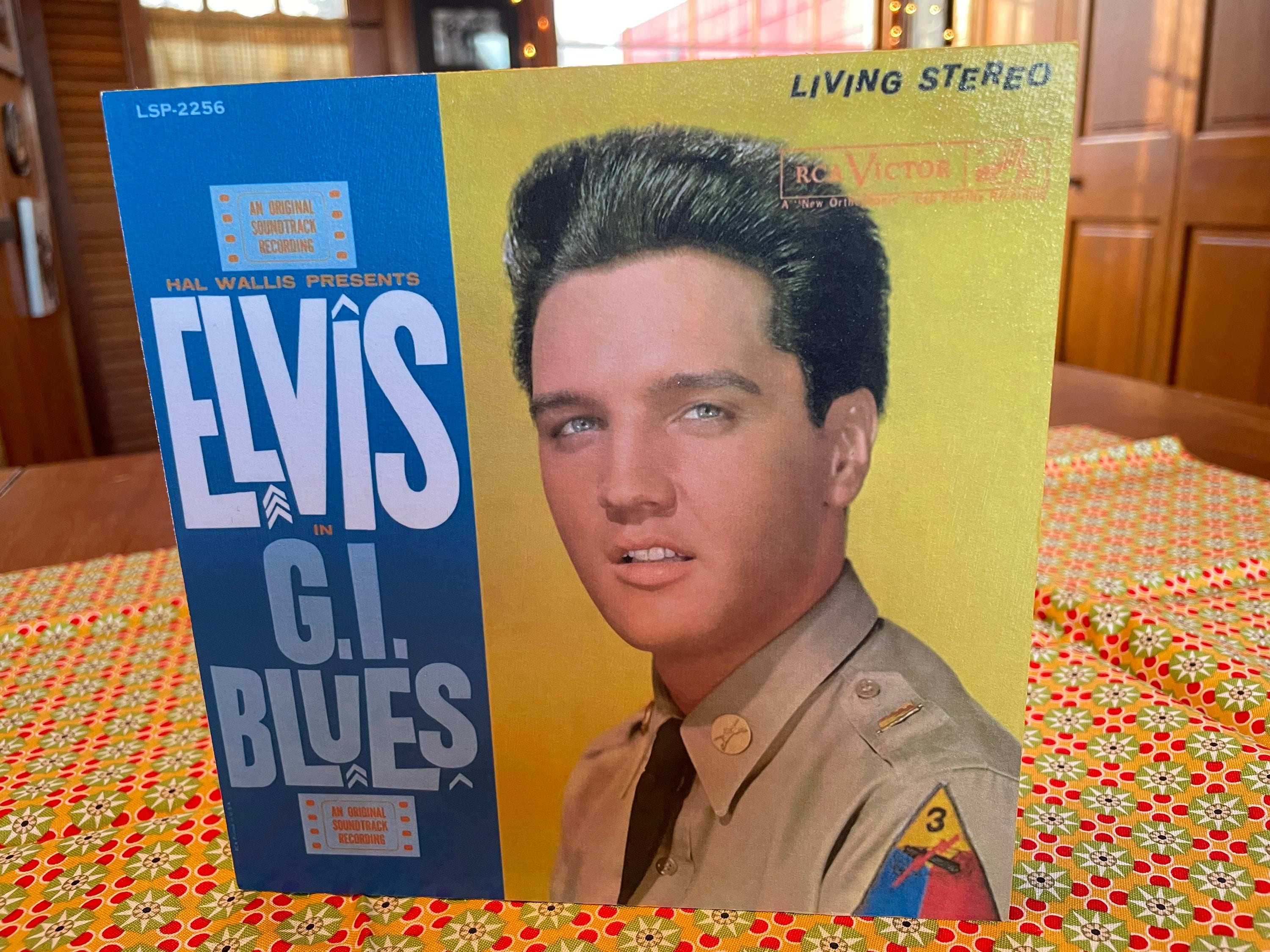 Image of Elvis Album Cover Elvis GI Blues Handmade on Pine Etsy
