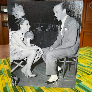 Fun Image Of Judy Garland With Fred Astaire Taking A Break While Filming Easter Parade Movie Handmade On Pine Wood