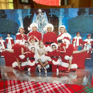 White Christmas Movie Scene On The Stage Handmade On Upcycled Pine Wood