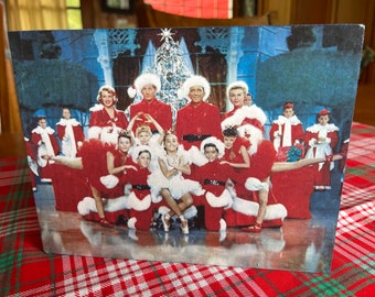 White Christmas Movie Scene On The Stage Handmade On Upcycled Pine Wood