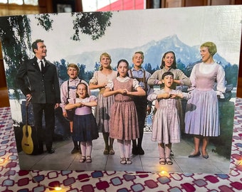 Beautiful Image From The Sound Of Music With The Von Trapp Family And Maria Handmade On Pine Wood