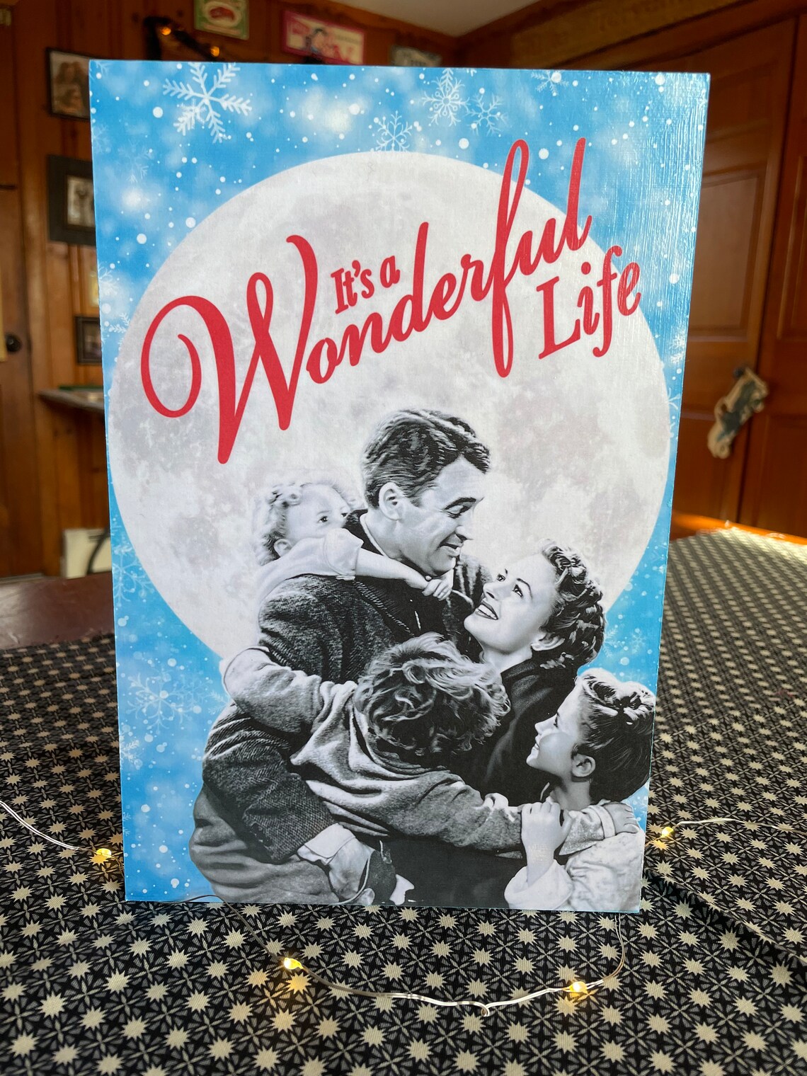 It's A Wonderful Life Movie Poster Handmade With Pine Wood - Etsy